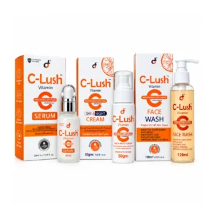 C-Lush Complete Vitamin C Bundle — vitamin C serum, day and night cream and face wash