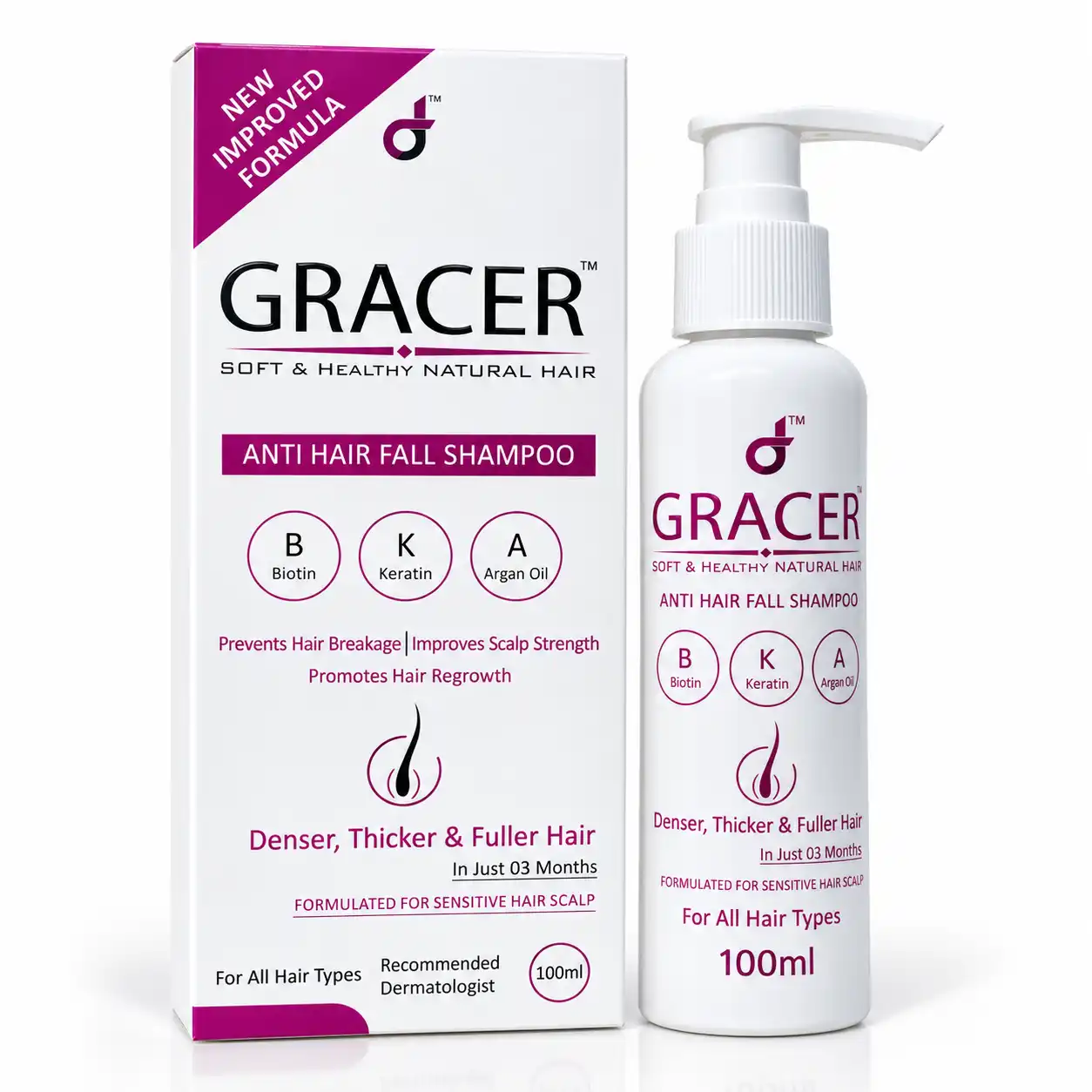 GRACER Anti Hair Fall Shampoo 100ml price in Pakistan