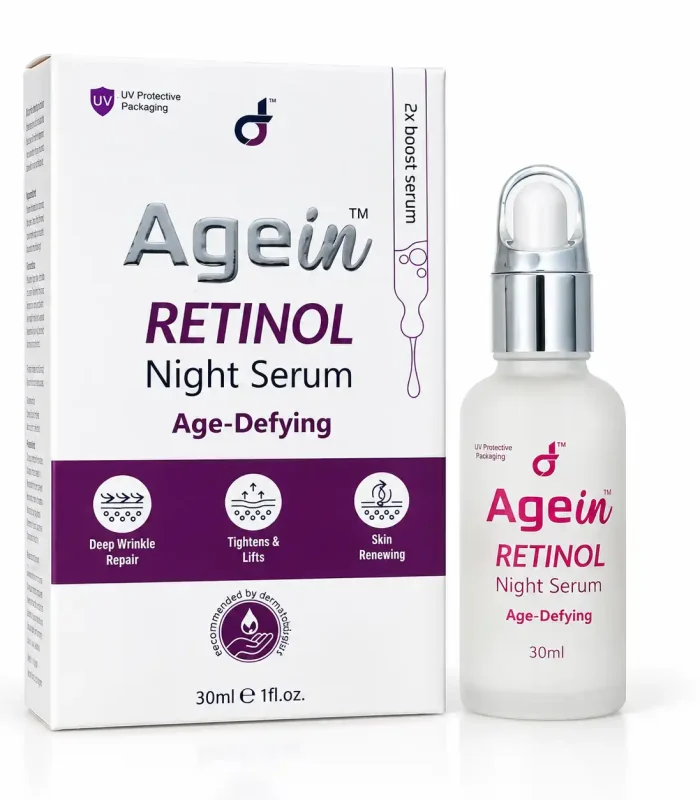 Agein Retinol Night Serum 30ml - Age-Defying Face Serum for Fine Lines price in Pakistan